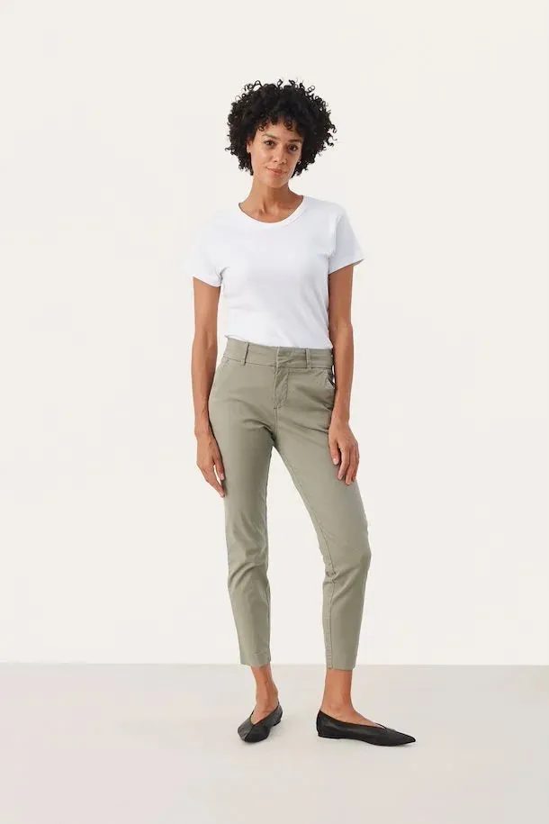 PART TWO SOFFYS COTTON TROUSERS VETIVER