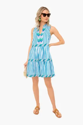 Playa Blue Yoke Dress