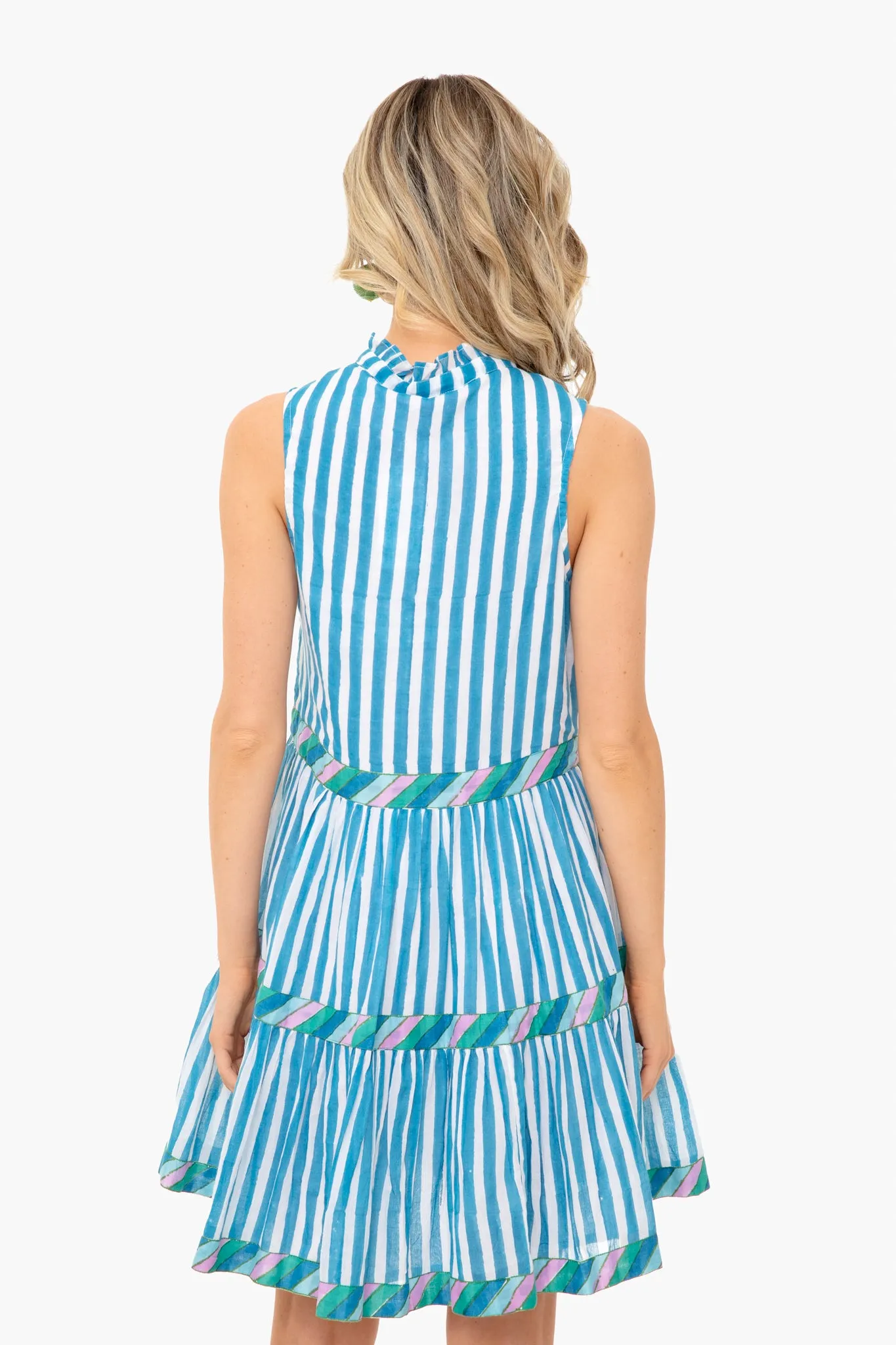 Playa Blue Yoke Dress