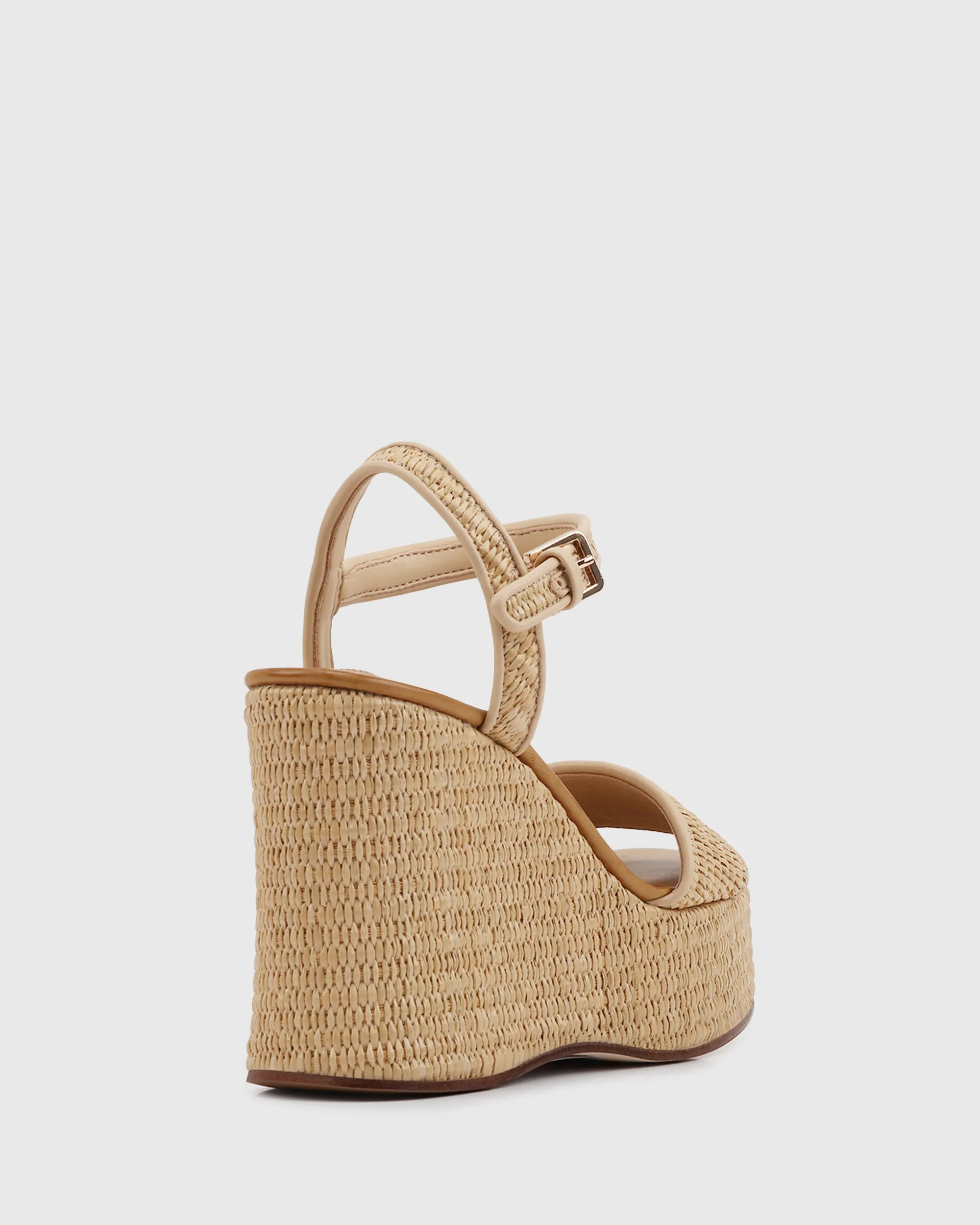 PRE-ORDER FAME Raffia Platform Wedges