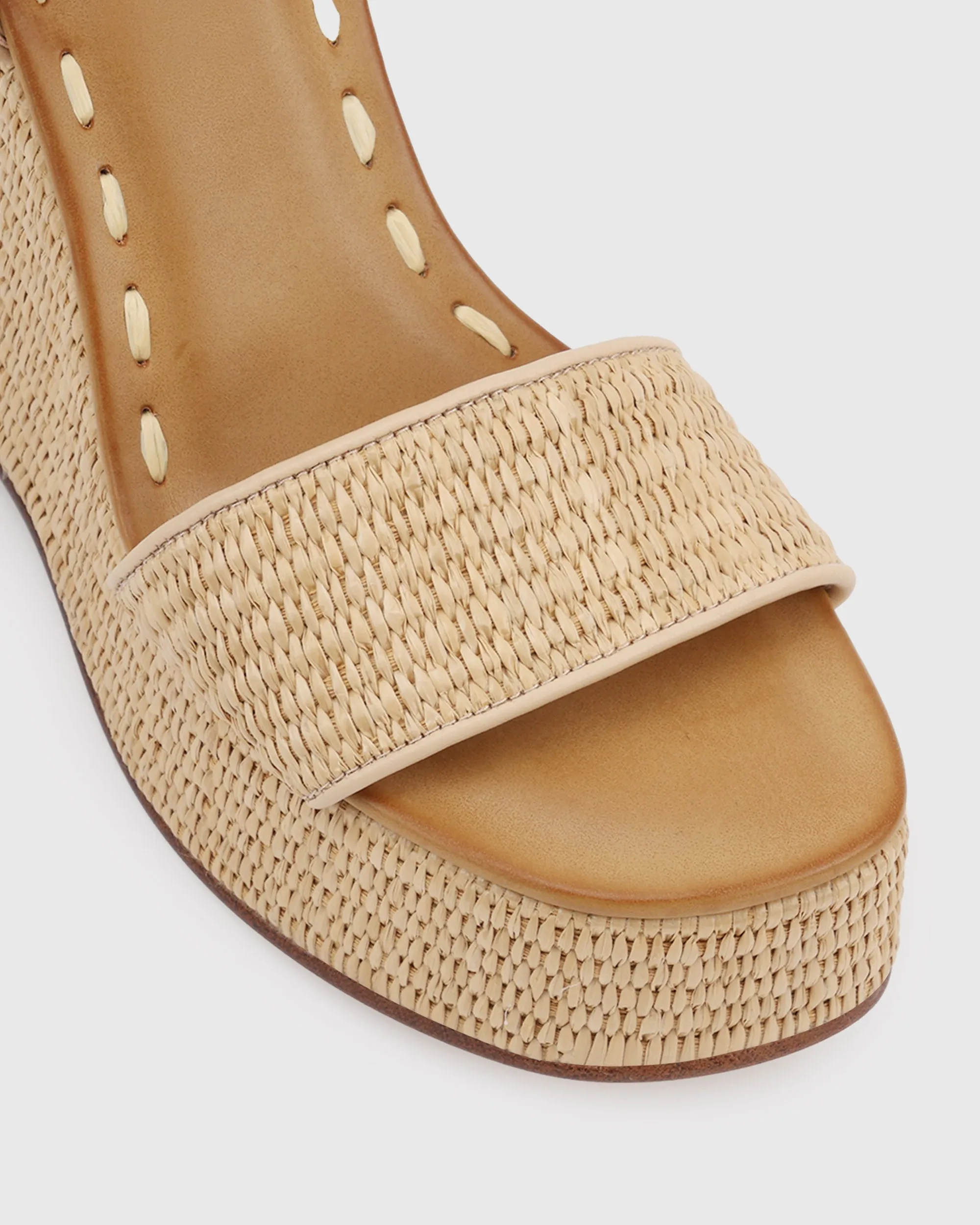 PRE-ORDER FAME Raffia Platform Wedges