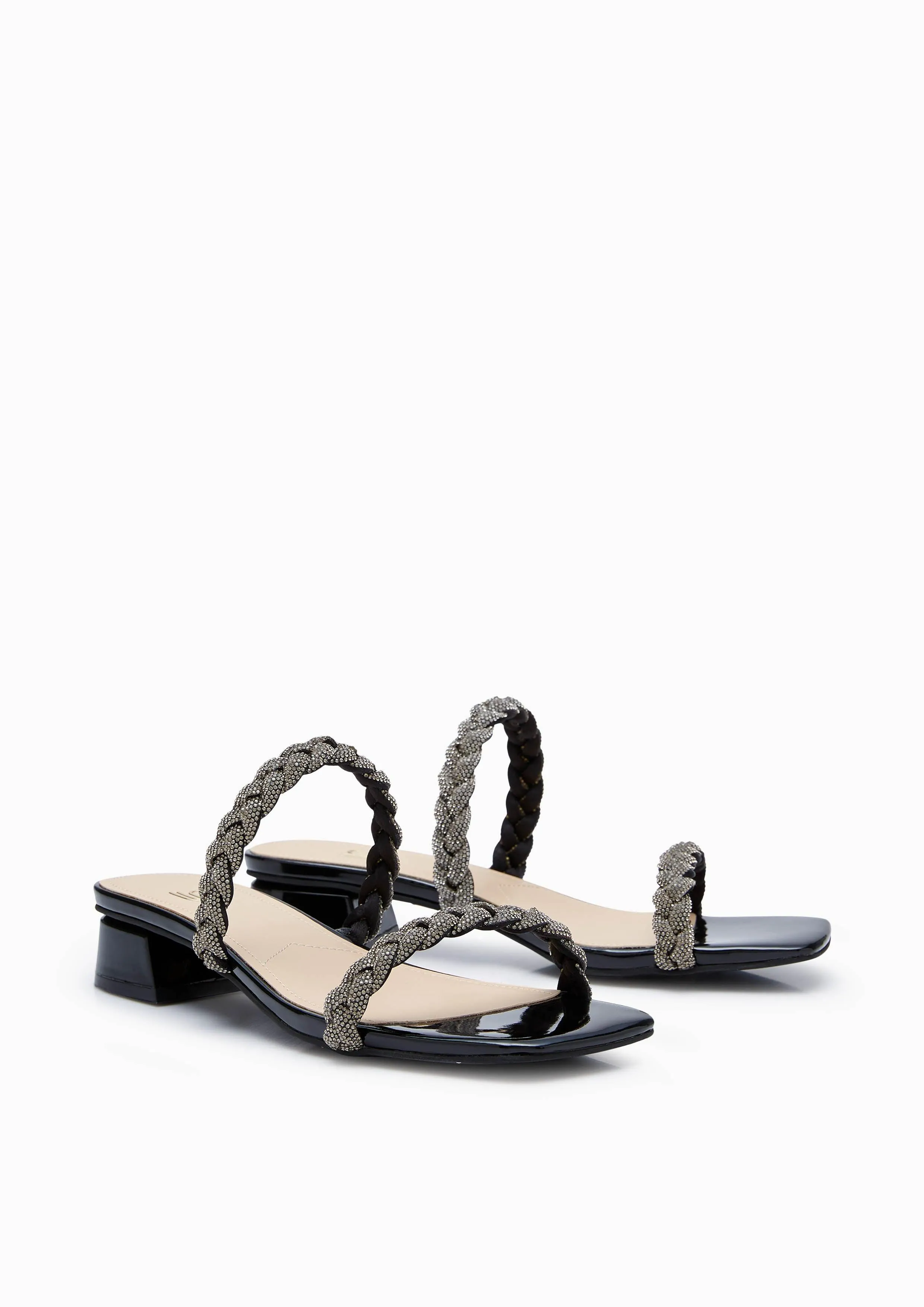 Promise Infinite Low Heel Sandals Black