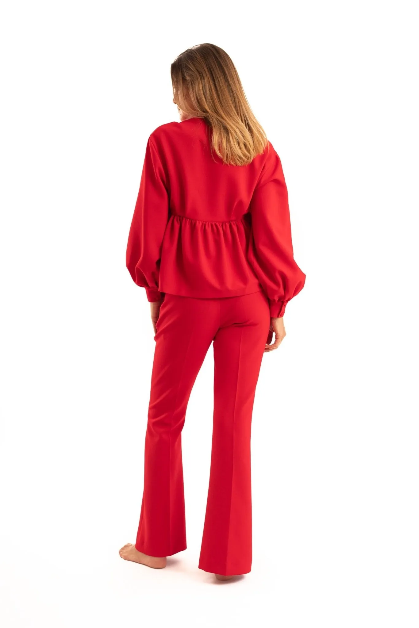 Red Flare Pants - NOPIN