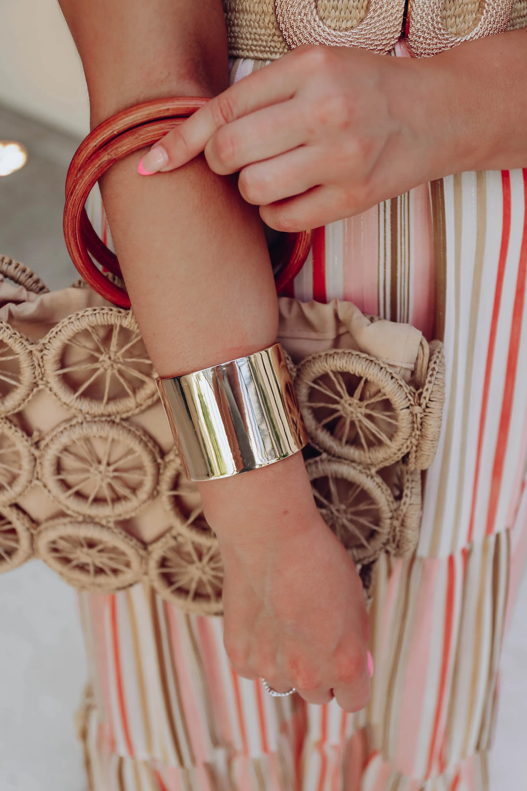 Resort Chic Wide Cuff Bracelet