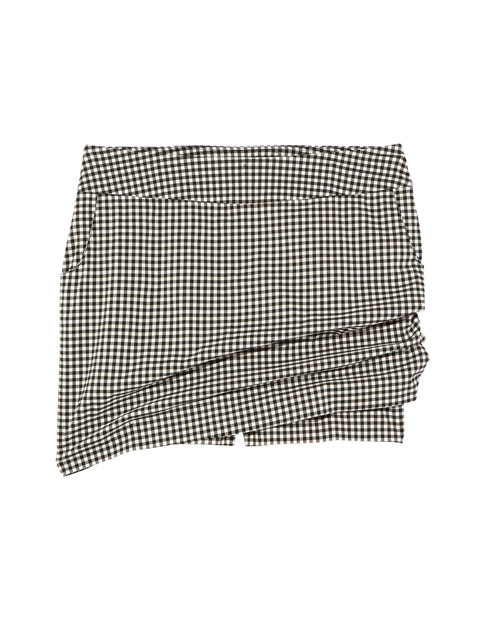 Sage Gingham Printed Skort | Black / White