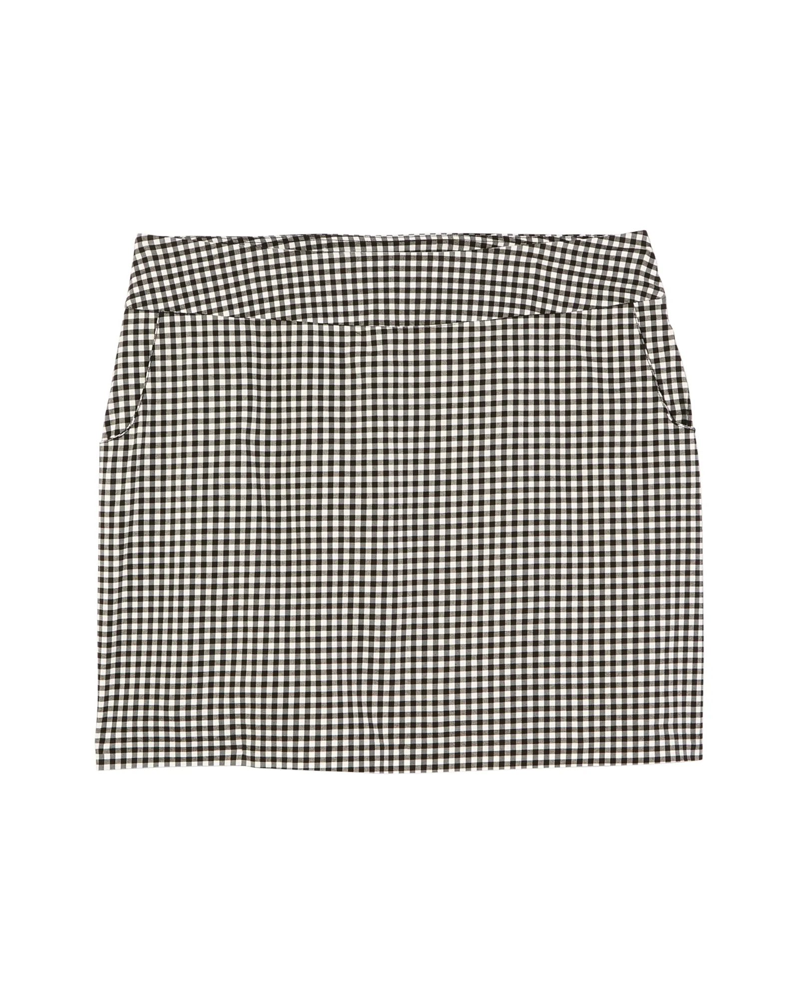 Sage Gingham Printed Skort | Black / White