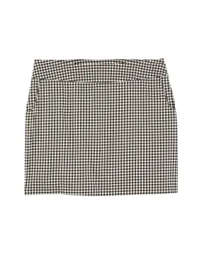 Sage Gingham Printed Skort | Black / White