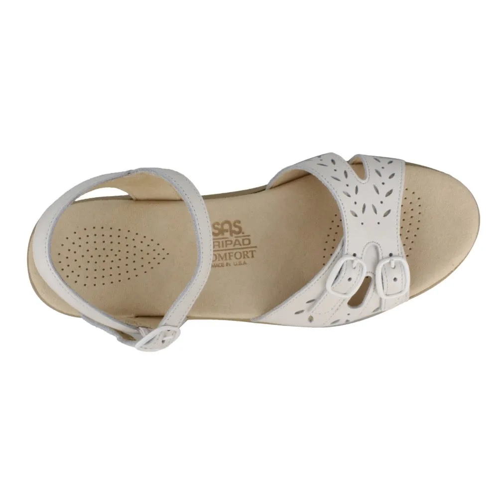 SAS Women's Duo Quarter Strap Sandal White