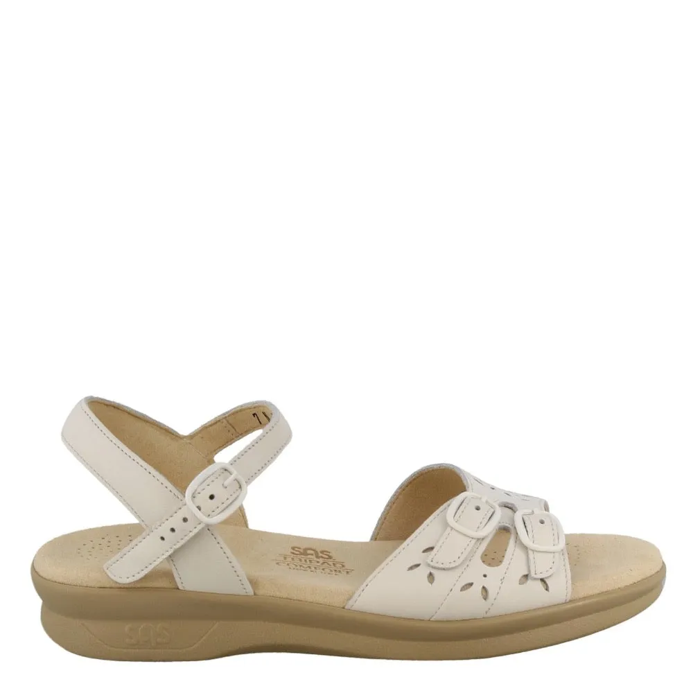 SAS Women's Duo Quarter Strap Sandal White