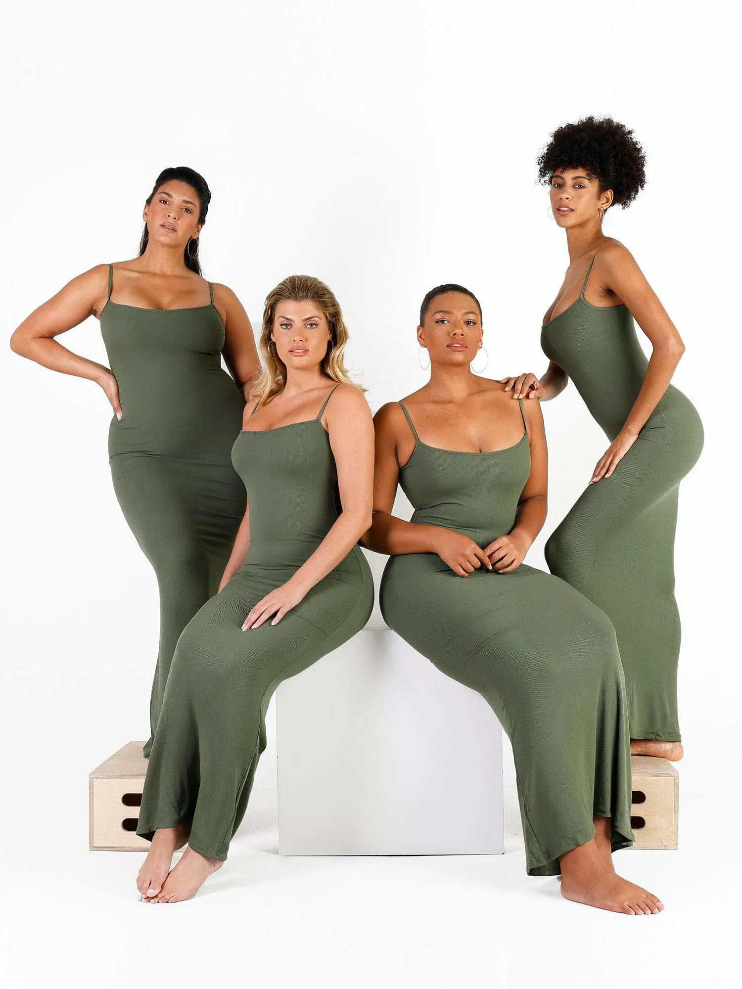 Shapewear Modal Slimming Maxi Slip Dress For Insiders