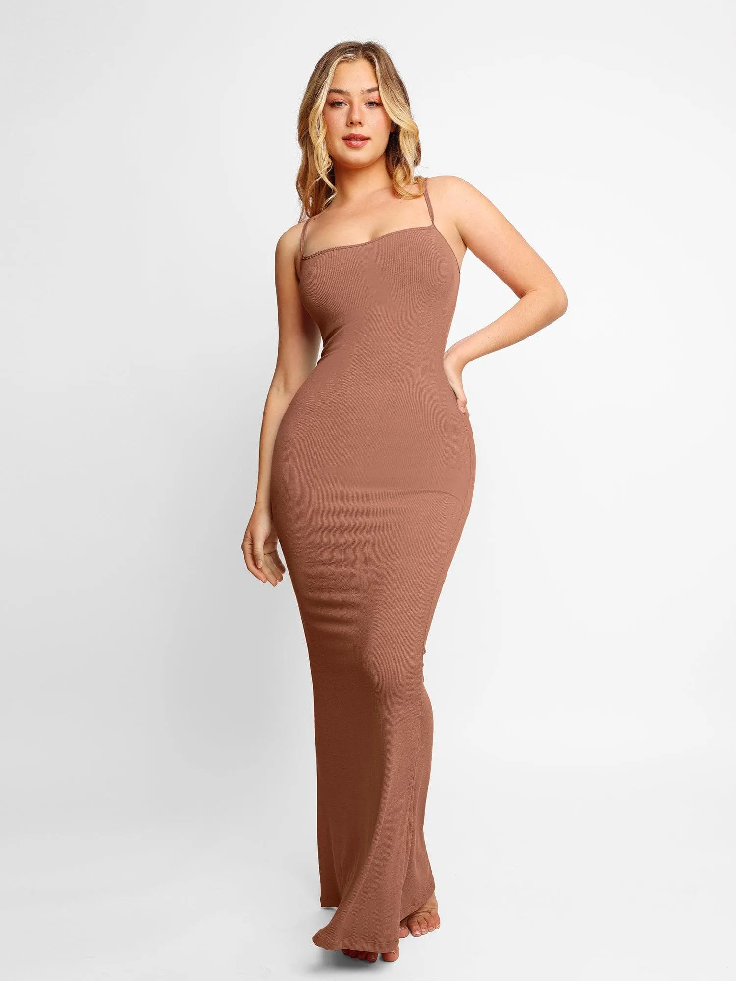 Shapewear Modal Slimming Maxi Slip Dress For Insiders