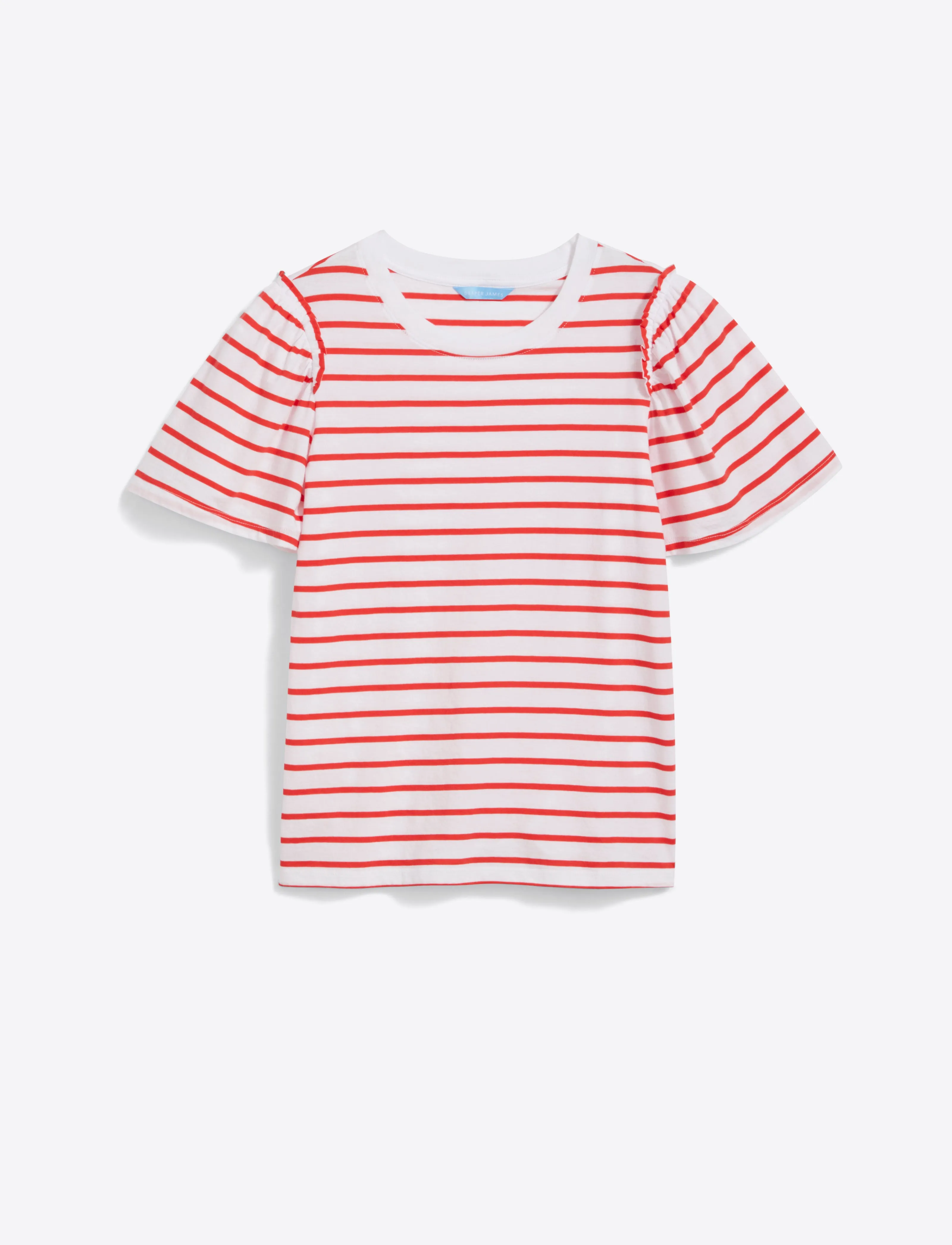 Short Sleeve Easy Knit Top in Stripe