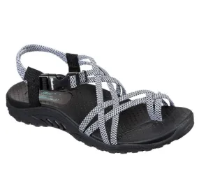 Skechers Womens Reggae Irie Mon Black White