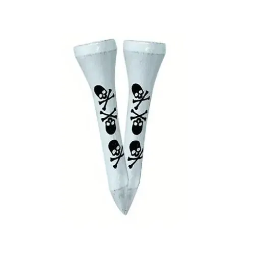 Skull and Crossbones 1.5" Hard Wood Jolly Rogers Golf Tees