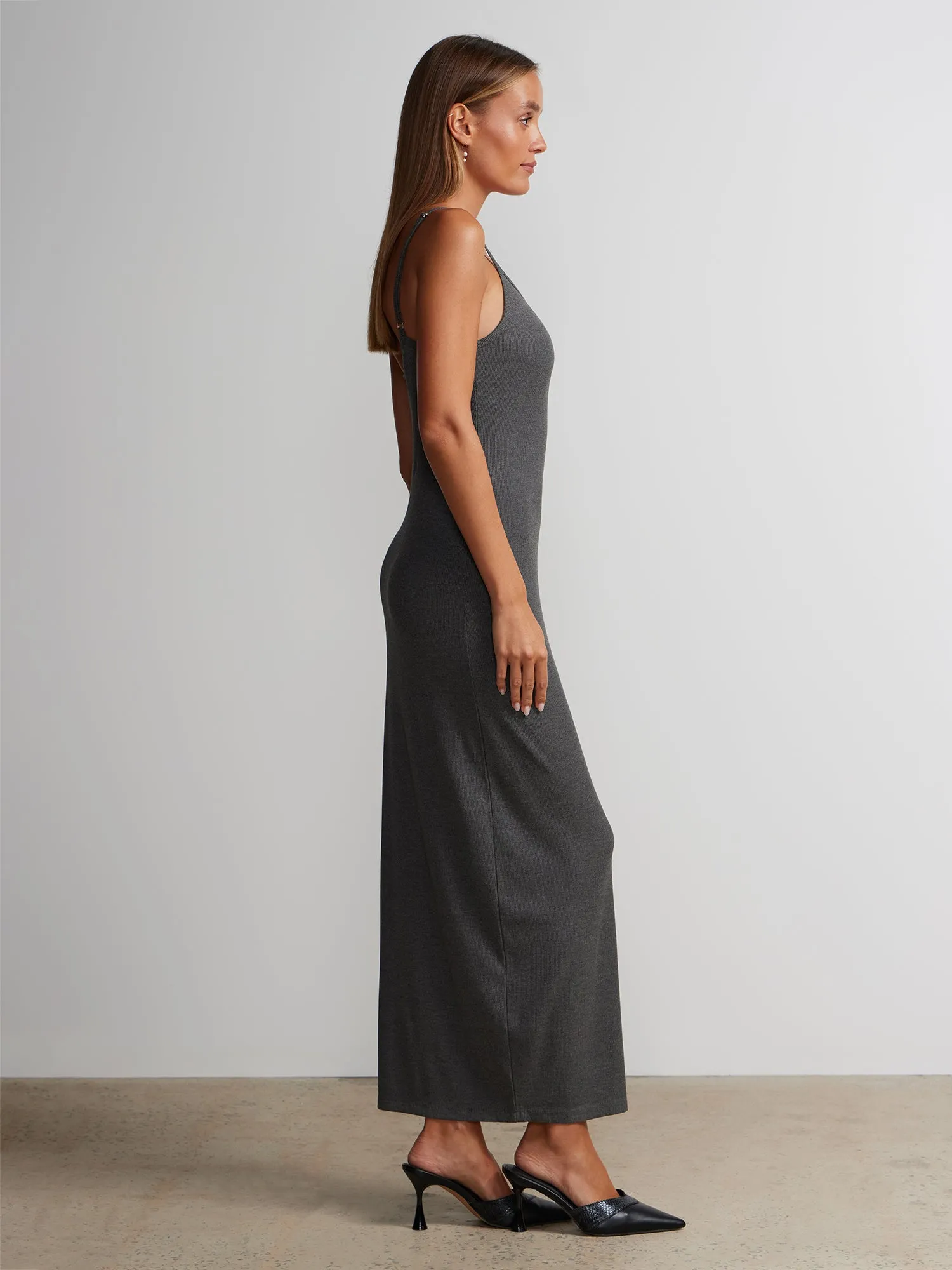 Sleeveless Scoop Neck Lounge Maxi Dress