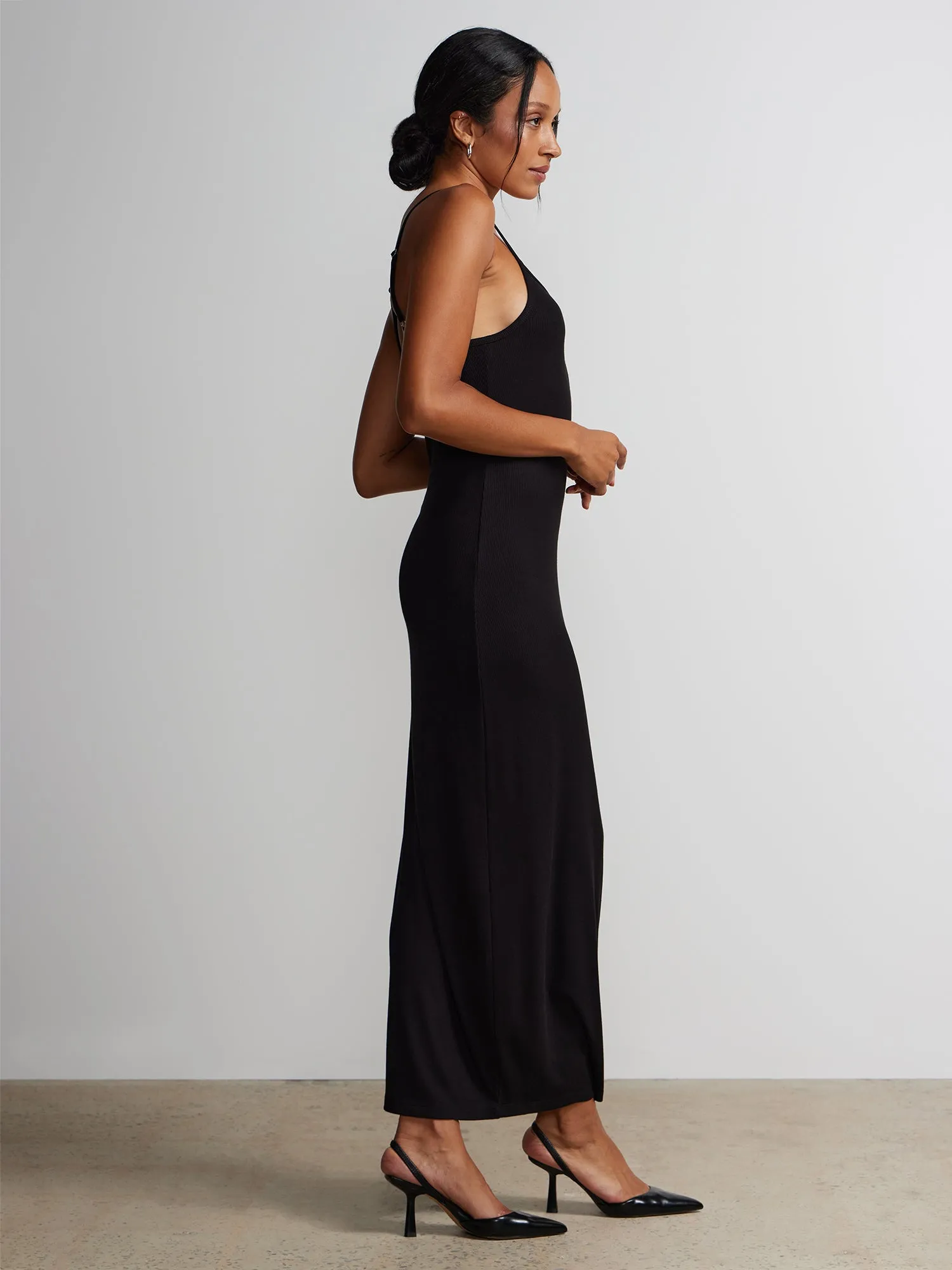 Sleeveless Scoop Neck Lounge Maxi Dress