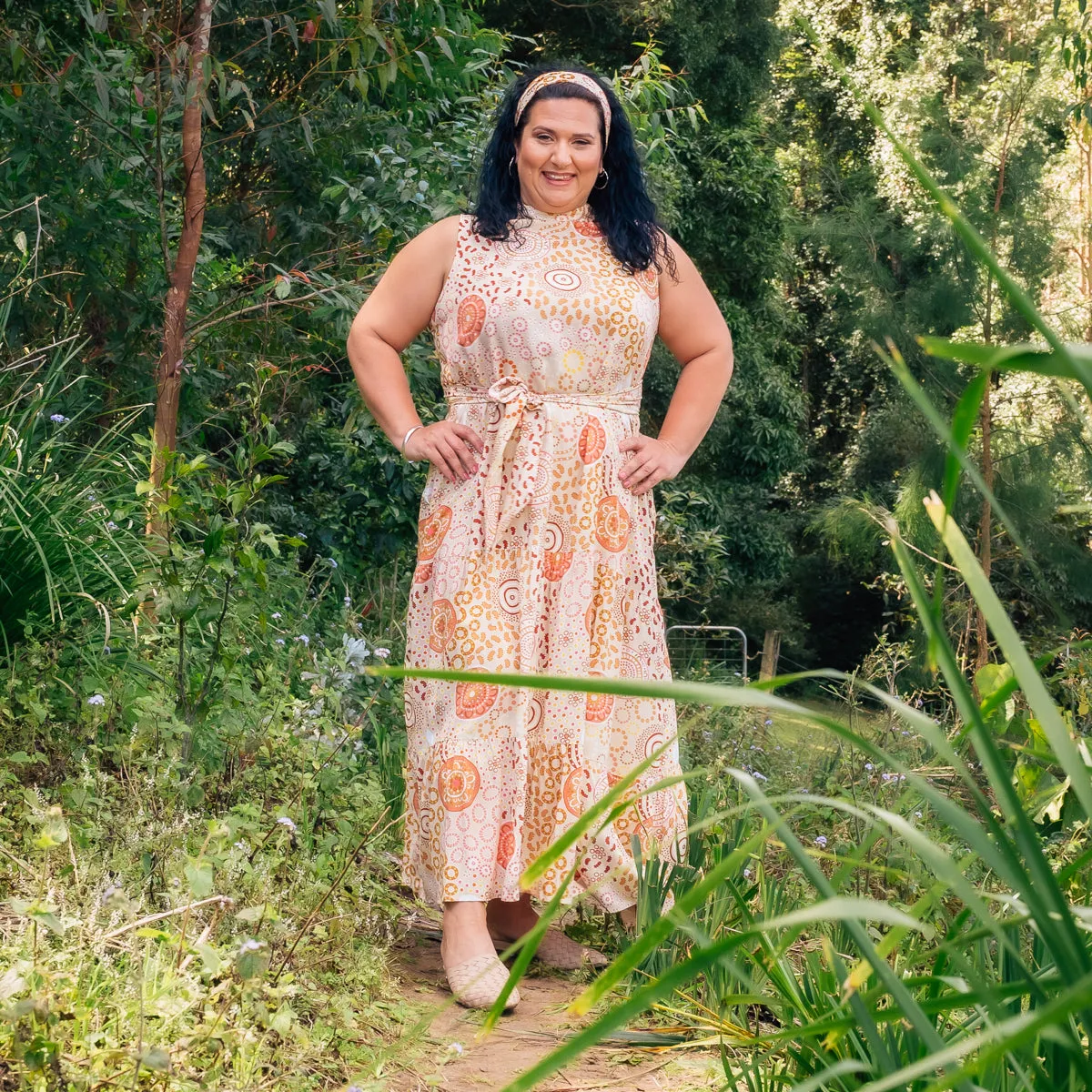 Styling You The Label X Daisy In Dots Daisy halter tiered midi dress