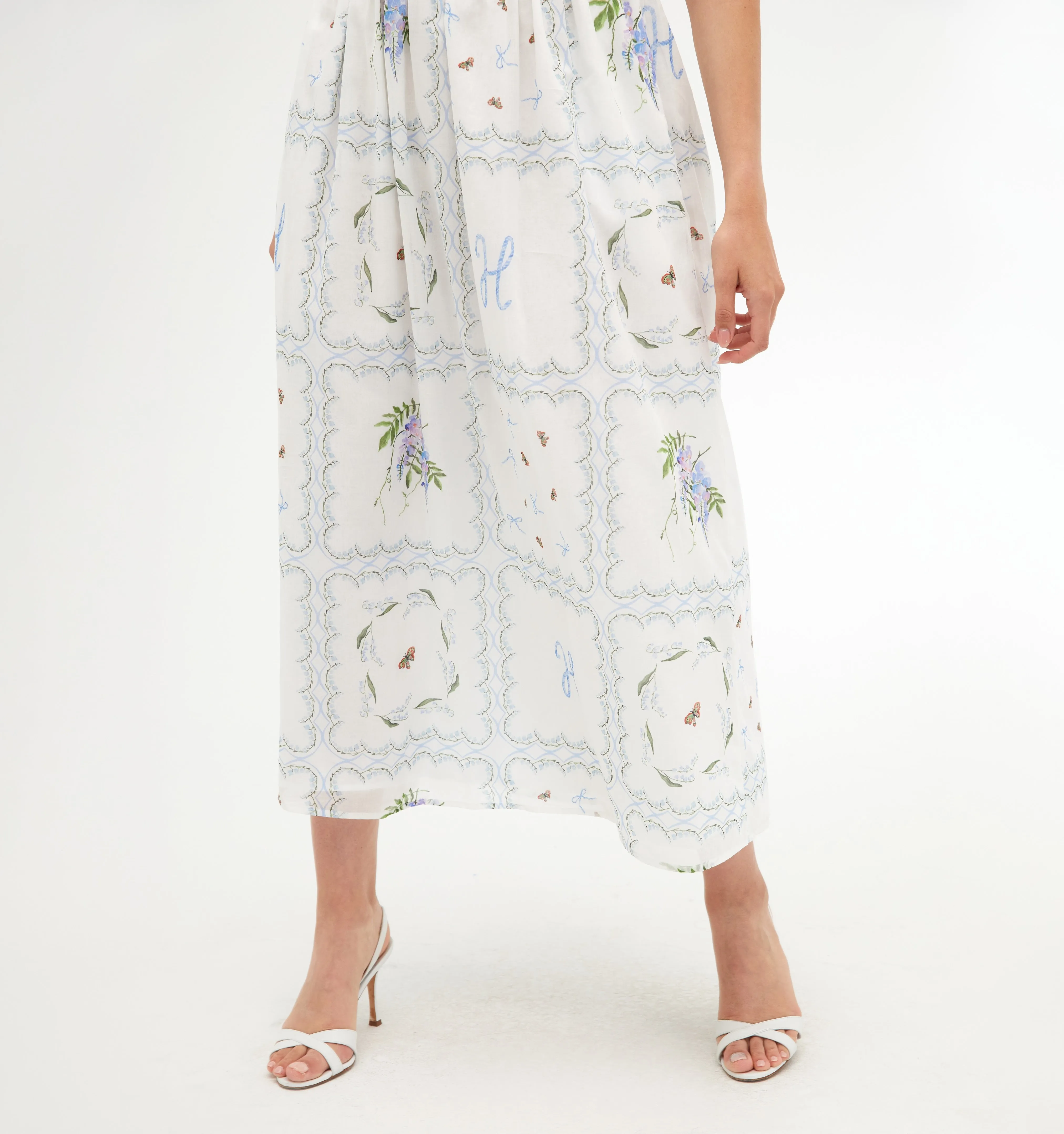 The Cosima Nap Dress - White Floral Patchwork