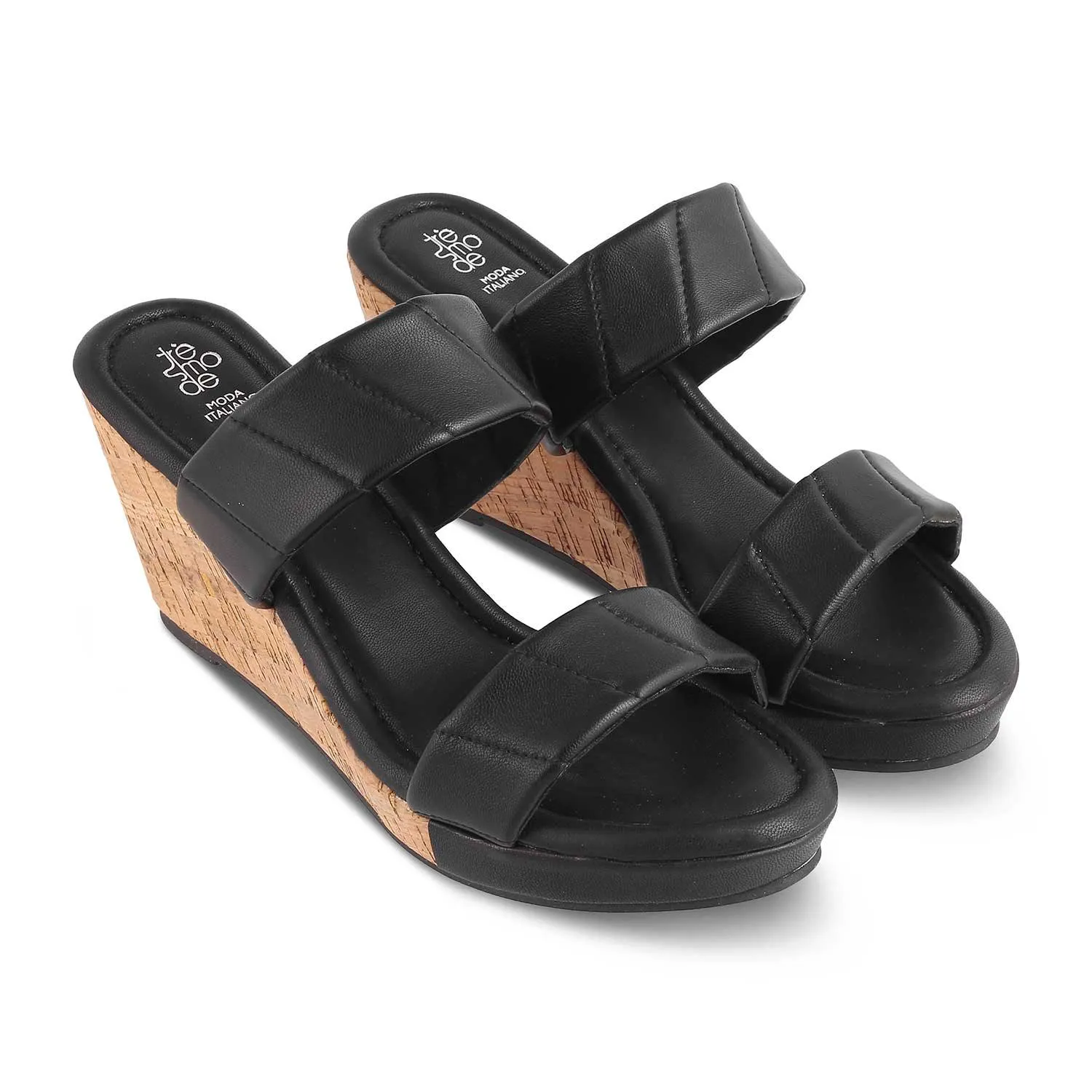 The Hacks Black Women's Dress Wedge Sandals Tresmode