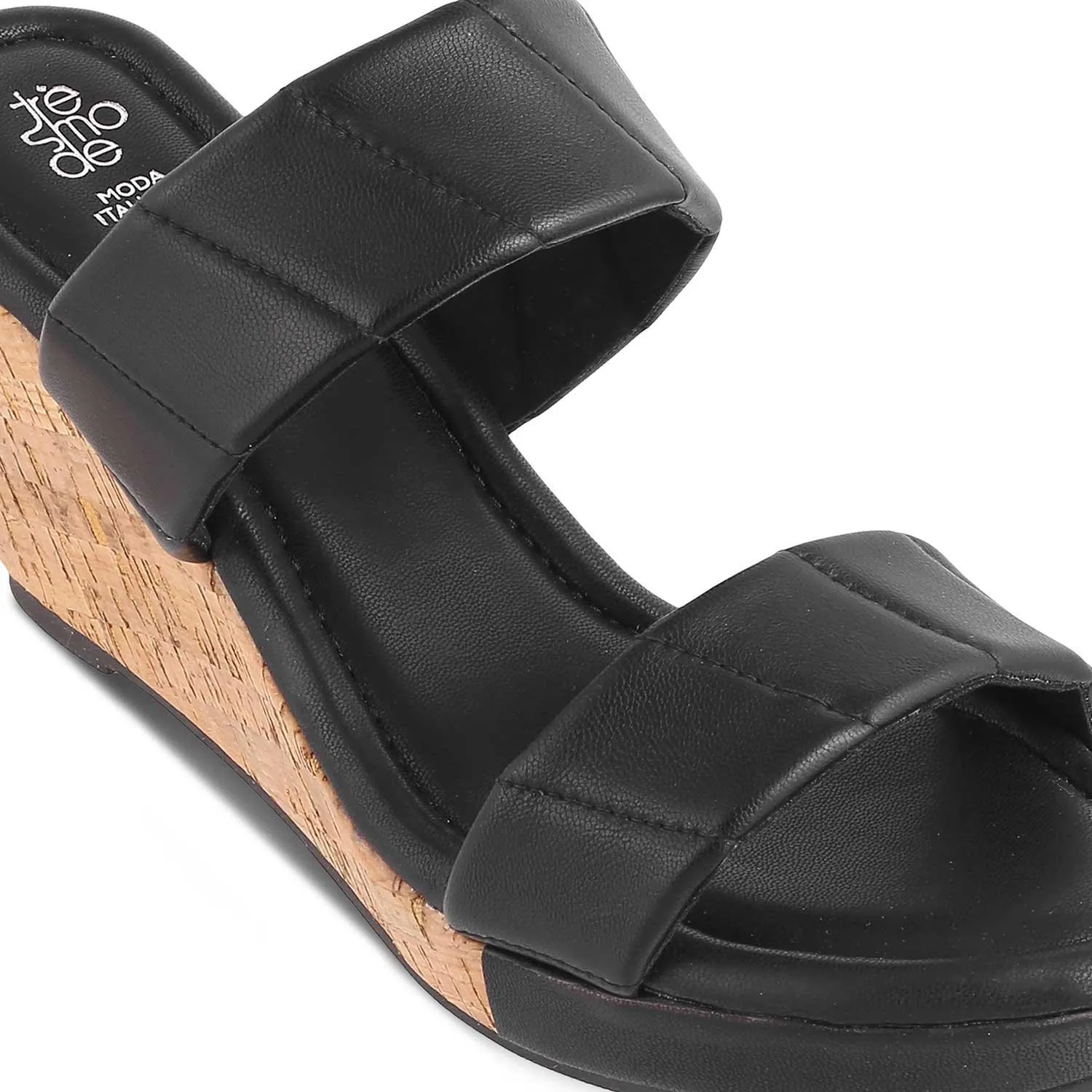 The Hacks Black Women's Dress Wedge Sandals Tresmode