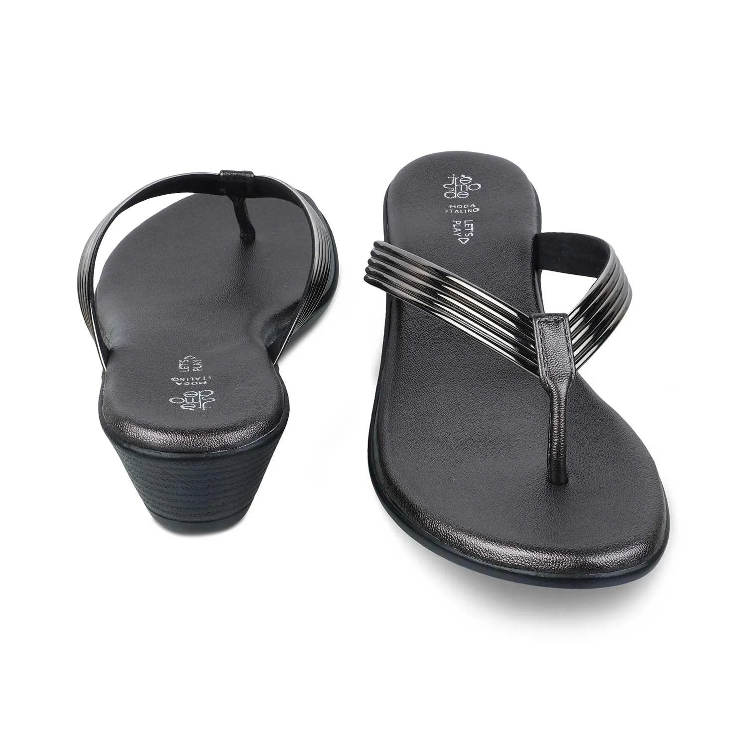 The Macks Pewter Women's Dress Wedge Sandals Tresmode