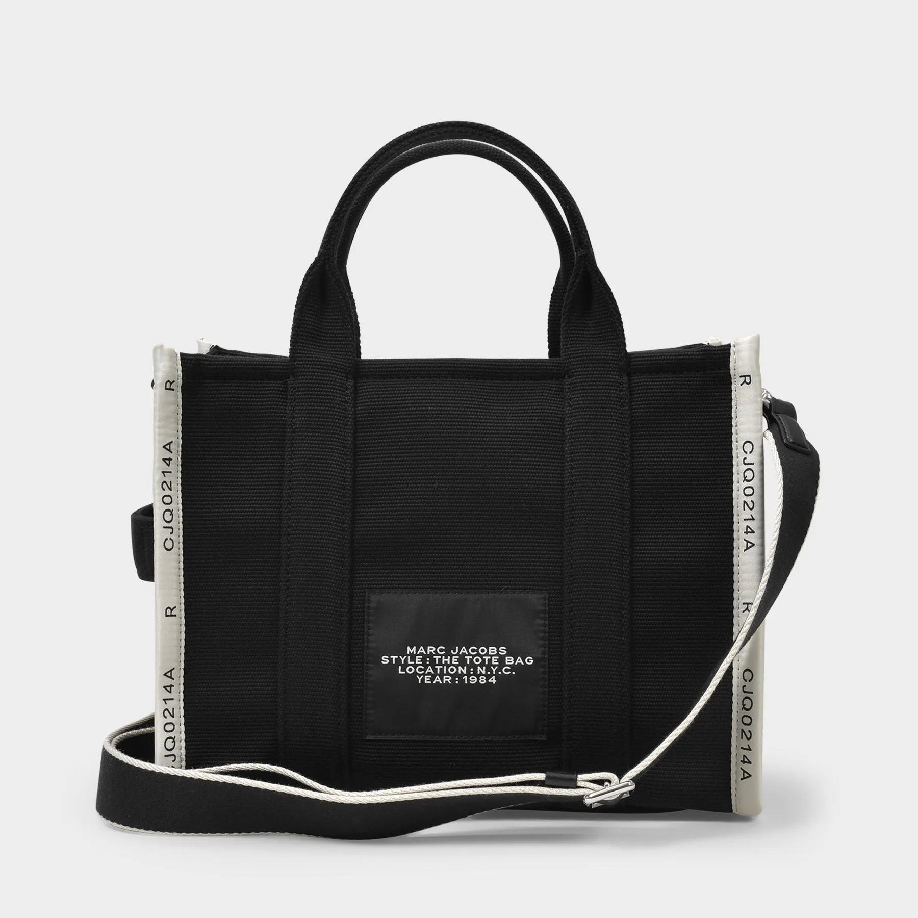 The Medium Tote Bag in Black Canvas