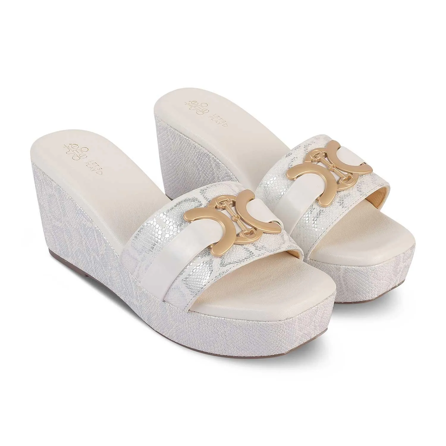 The Sbo White Women's Dress Wedge Sandals Tresmode