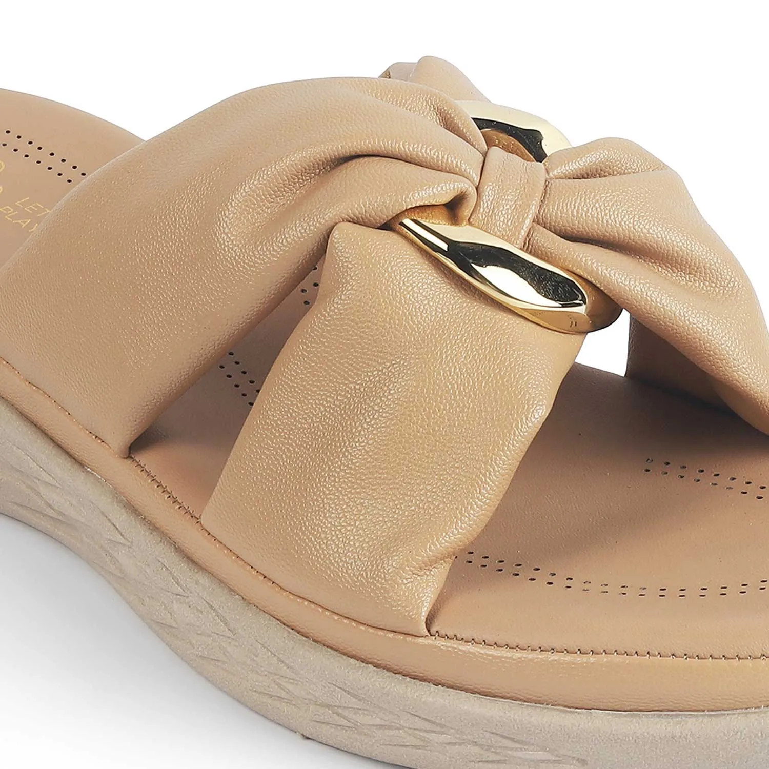 Tresmode Has Beige Women's Casual Wedge Sandals