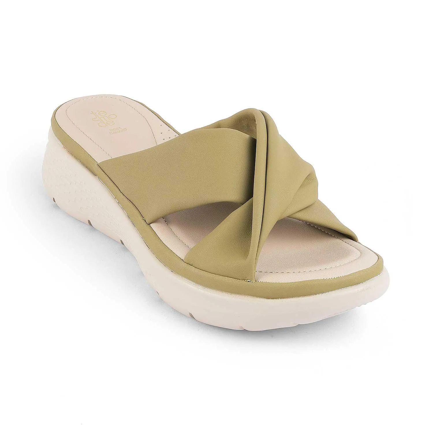 Tresmode Nozis Green Women's Casual Wedge Sandals