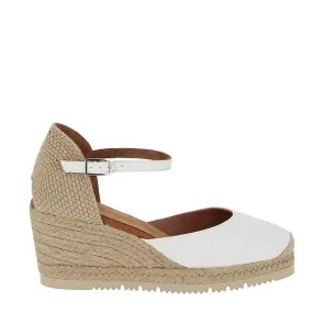 Unisa Caceres White Wedge Espadrille