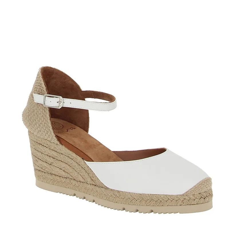 Unisa Caceres White Wedge Espadrille