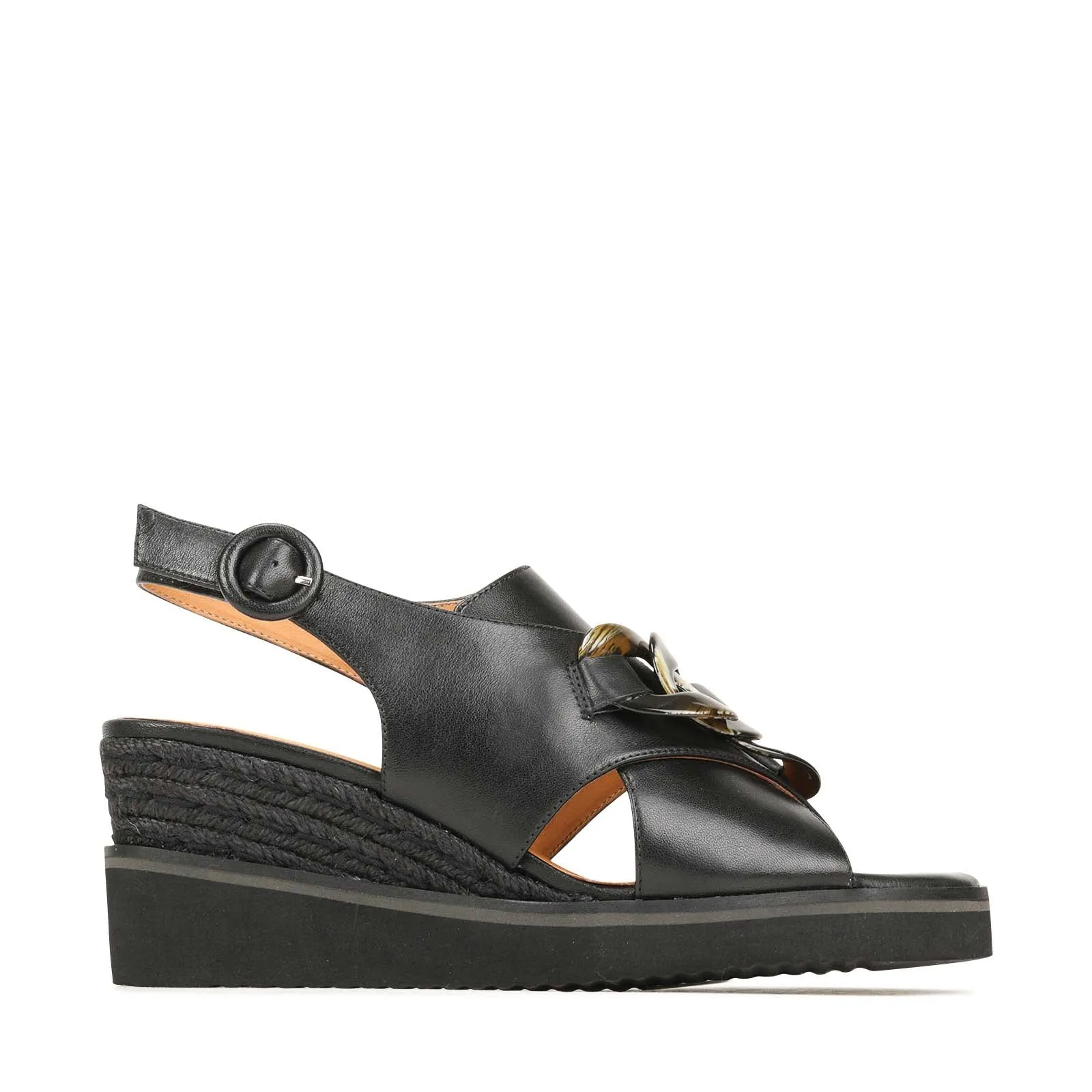 WAYFARER LEATHER WEDGE SANDALS