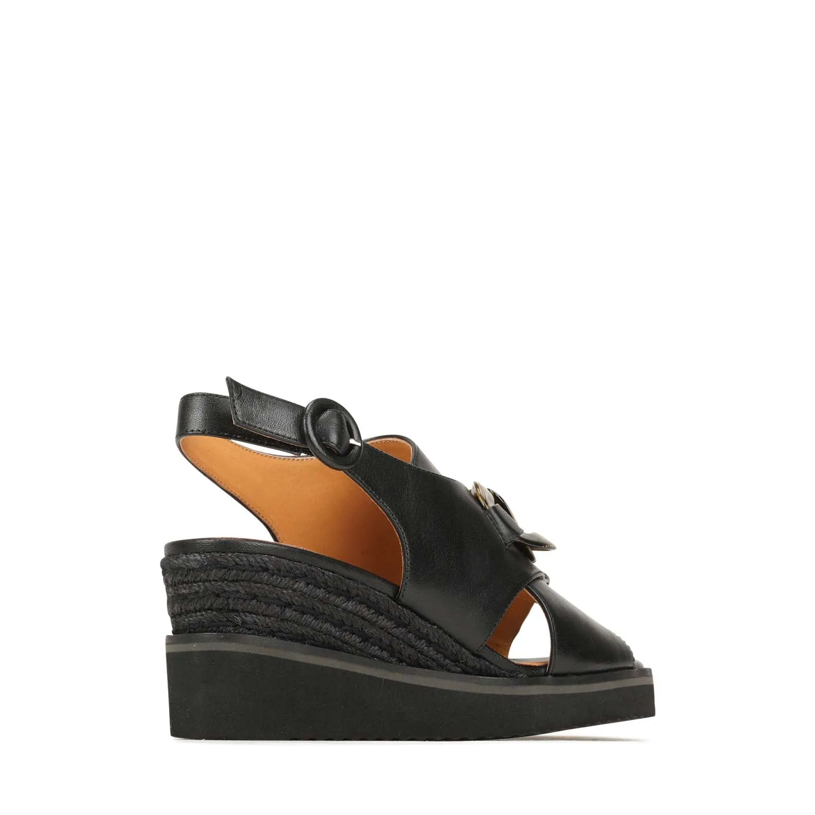 WAYFARER LEATHER WEDGE SANDALS