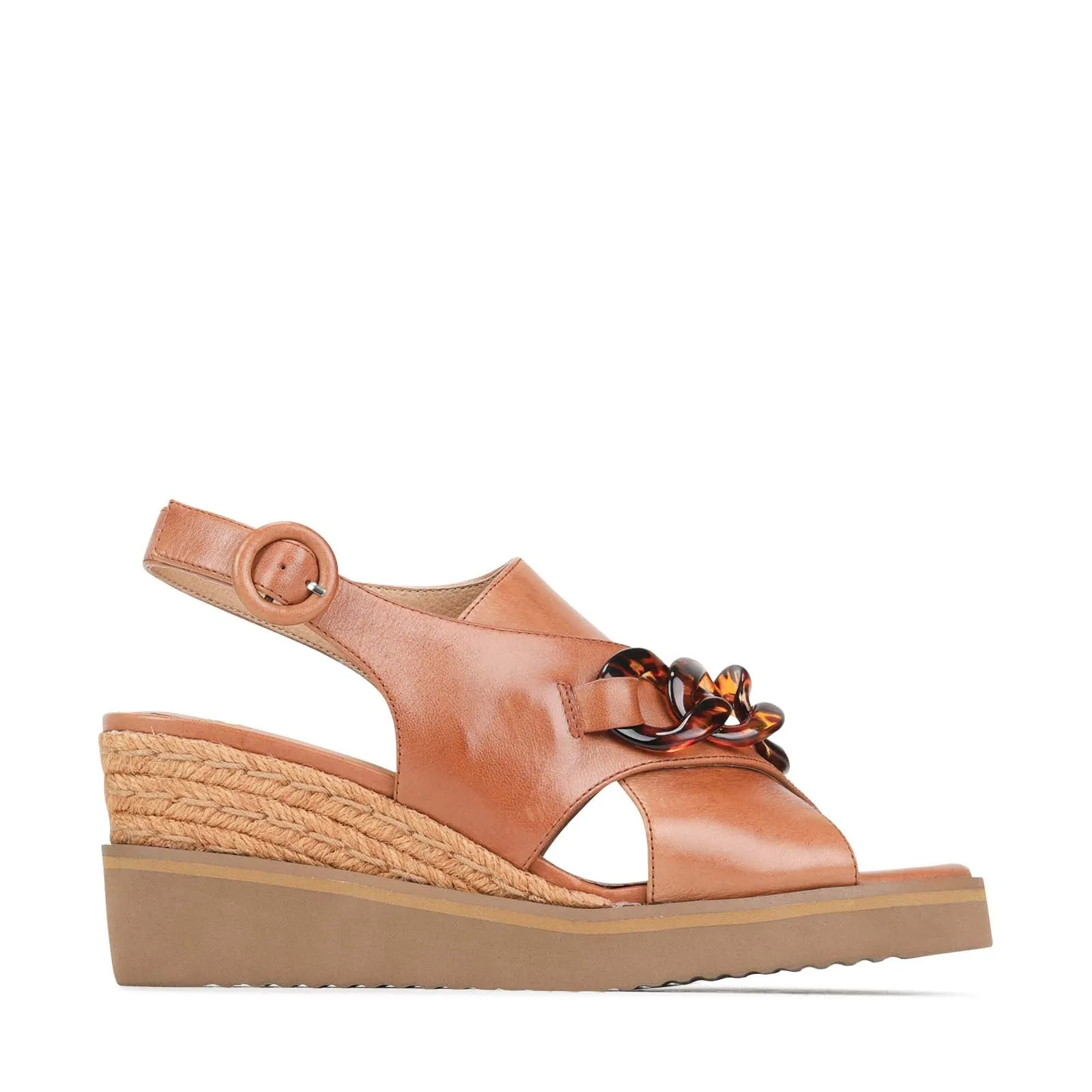 WAYFARER LEATHER WEDGE SANDALS