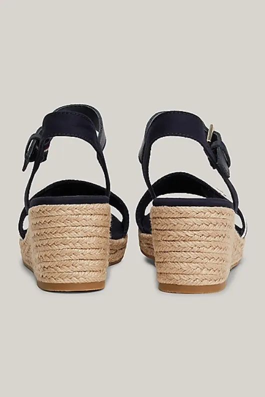 Webbing Strap Rope Detail Wedge Sandals