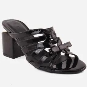 Women "RACHEEL" Mid Block Heel Slip On Sandals