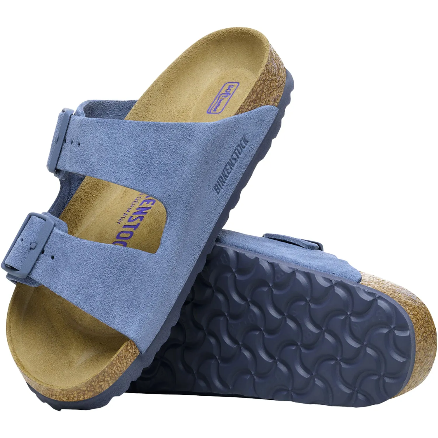 Women's Birkenstock Arizona Soft Footbed Elemental Blue Suede