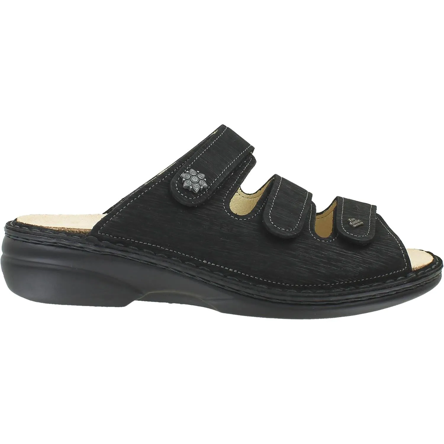 Women's Finn Comfort Menorca Soft Black Waving Nubuck