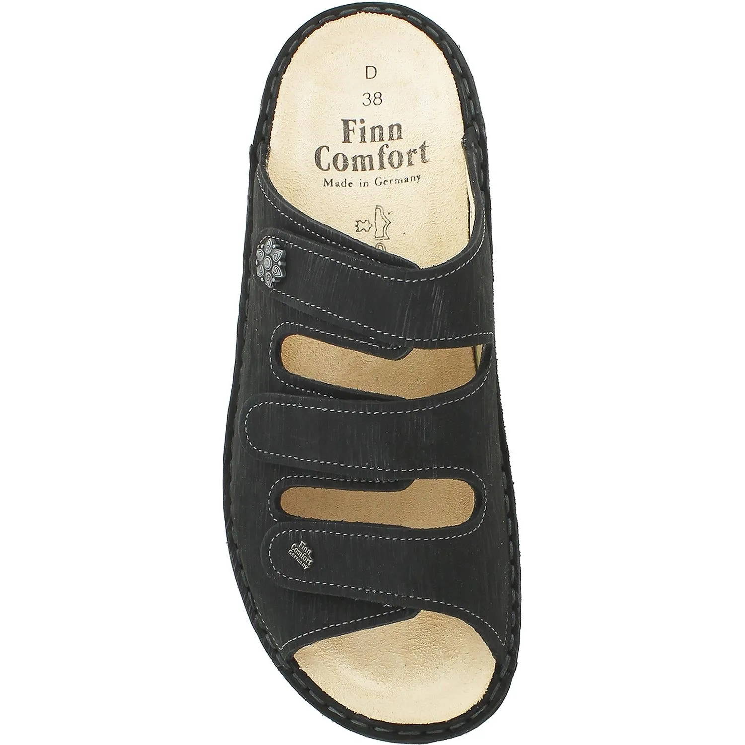 Women's Finn Comfort Menorca Soft Black Waving Nubuck