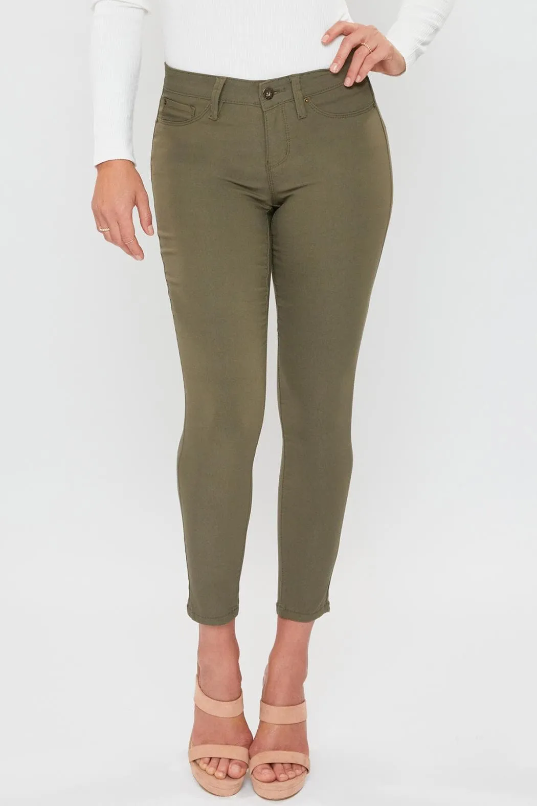 Women's Petite Comfort Stretch Pants, Olive