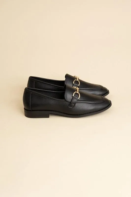 Womens Shoes - Guitar Horsebit Flats