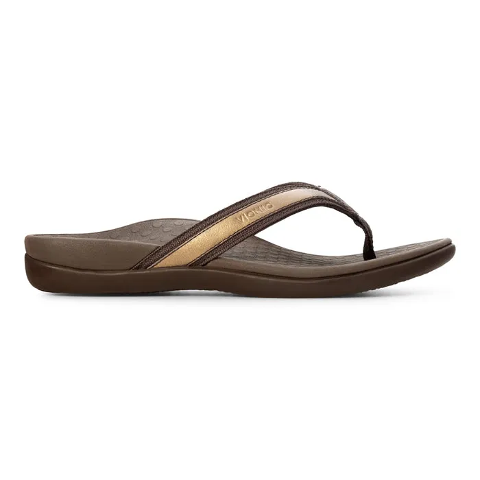 Womens Vionic Tide II Toe Post Sandal Bronze