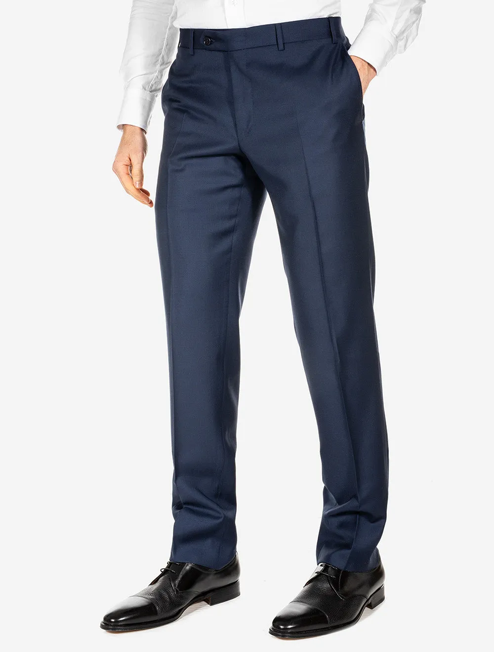 Wool Formal Trousers Blue