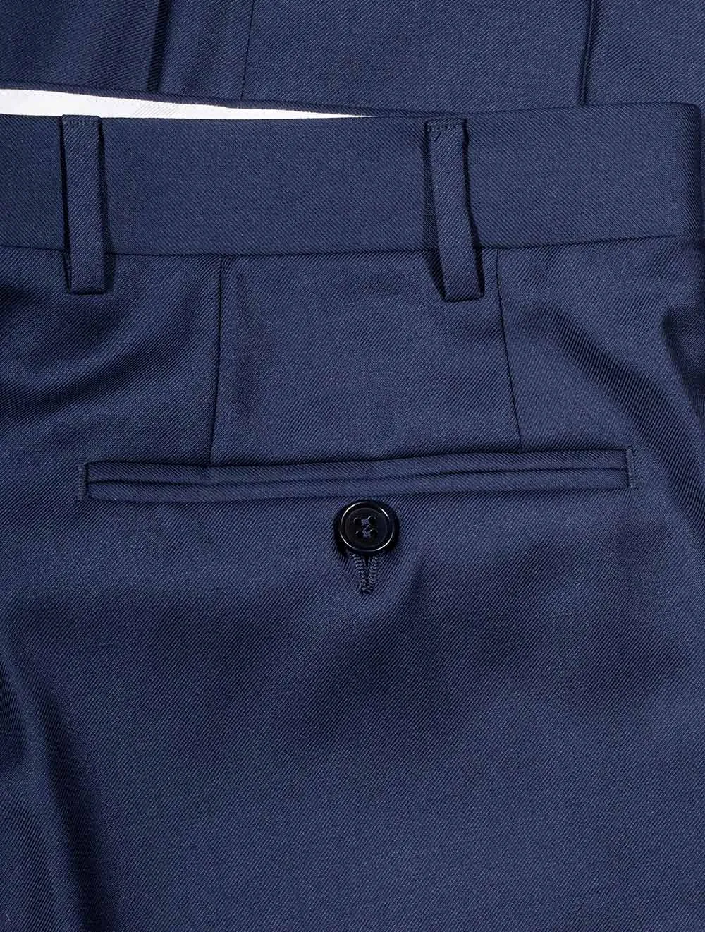 Wool Formal Trousers Blue