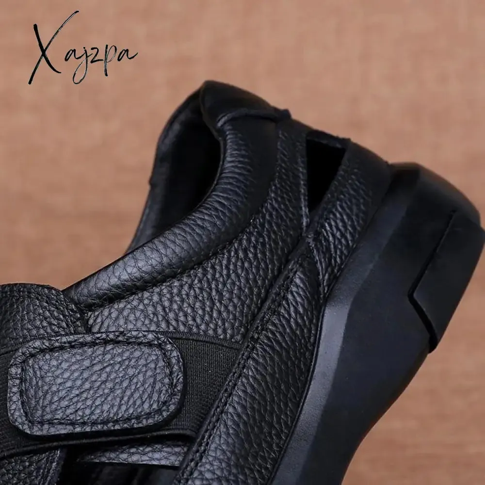 Xajzpa - New Summer Sandals Men's Fashion All-match Soft Bottom Soft Leather Non-slip Breathable Baotou Roman Sandals Tide