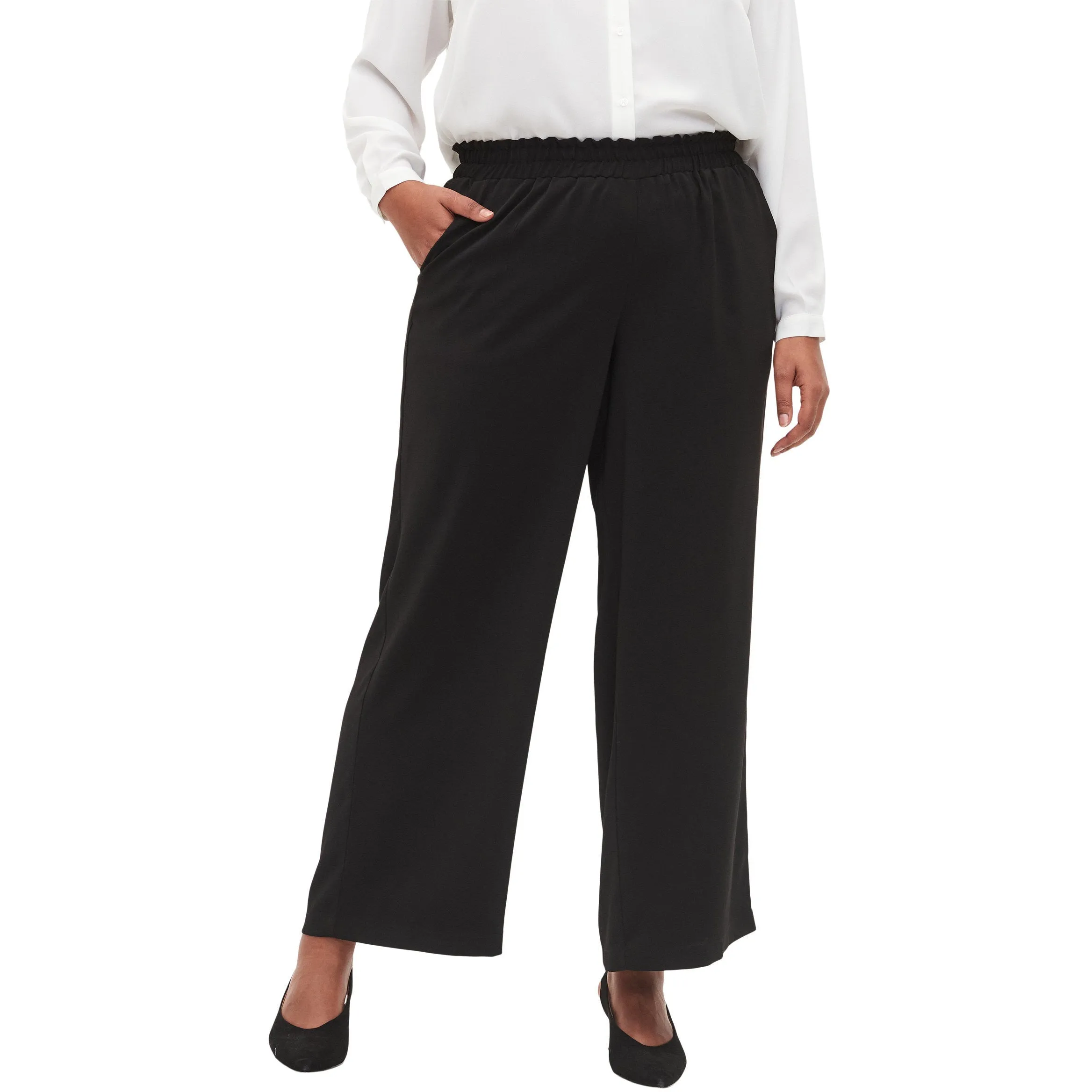 Zizzi Wide Leg Pant in Black